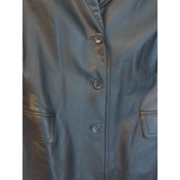 Vintage Clio Leather Blazer Jacket Size Small - Picture 5 of 9